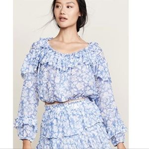 LoveShackFancy Ruffle Popover Top